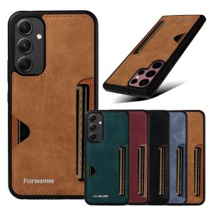 เคสหนังสำหรับ Samsung Galaxy A14 A15 A16 A17 A23 A24 A25 A35 A36 A53 A54 A55 A56 A71 A72 A73 4G 5G พร้อมช่องใส่การ์ด