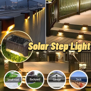 Solar LED Lights Outdoor Fence Lights IP65 Waterproof Solar Step Deck Lights Lamp Wall Lights Decor