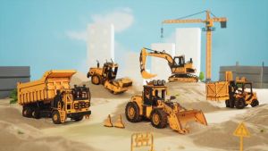 PLAY ROKR Rolife DIY Wooden Miniature Construction Vehicle Robotime Craft Forklift / Dump Truck / Road Roller
