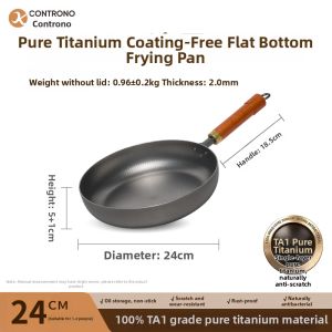 CONTRONO | Healthy Non-Coated Pure Titanium Fry Pan