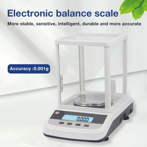 ตาชั่งดิจิตอลเครื่องประดับเครื่องชั่งอิเล็กทรอนิกส์ที่มีความแม่นยำที่มีความแม่นยำในห้องปฏิบัติการปลั๊ก EU 200ก./ 300ก./ 500ก. 0.001ก.