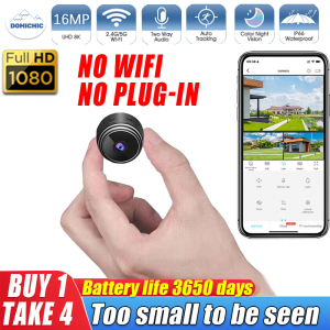 mini AI Camera CCTV Camera no need internet IP Security CCTV Camera Wireless Wifi Connect Cellphone Indoor Outdoor HD 360 Auto Tracking Two-Way Audio Smart Mini Surveillance