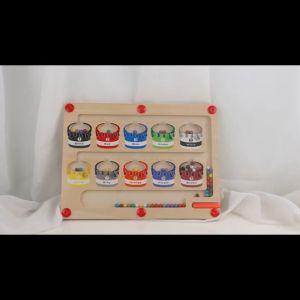 Digital Magnetic Bead Board Toddler Number Maze Game Wooden Counting Arithmetic Toy Puzzle Board