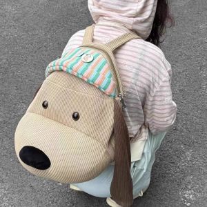 Túi Đeo Vai Đôi Hình Chú Chó Dễ Thương Dung Tích Lớn Túi Đựng Máy Tính Cho Học Sinh Túi Du Lịch Đa Năng Túi Đeo Vai Nhỏ