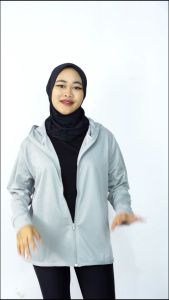 Jaket Olahraga Wanita Bahan Polyester Dry Fit