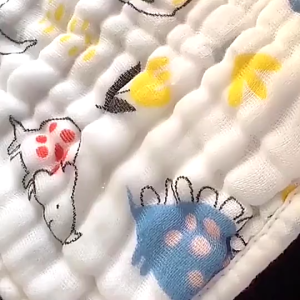 Phanqy 3Pcs Baby Cotton Drool Bibs 8 Layer Thickened Feeding Bibs Baby Saliva Towel For Boys and Girls