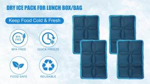 Ice Pack for Lunch and Cooler Bag Ice Bag for Cooler Reusable and Long-Lasting Cold Packs Flexible Slim Ice Packs Freezer Packs for Shipping Food Cool Packs for Mailing No Mess & Space Saving