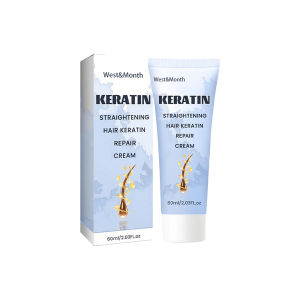 Tháng Tây Keratin thẳng tóc phục hồi Keratin Kem keratin mịn Kem chăm sóc điền vào tóc với Keratin và Protein thẳng và mịn tóc xoăn mịn và giảm xoăn cứng và chẻ ngọn sản phẩm chăm sóc tóc