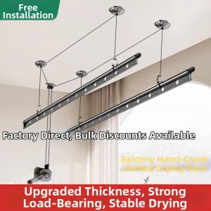 Manual Lift Foldable Drying Rack Clothes Stand
