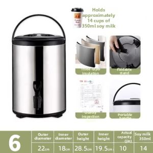 ZHIZHOU | Double Insulated Beverage Bucket For Milk Tea Shops