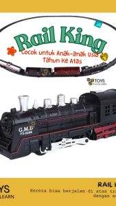Mainan Anak - Rail Intelligent Classical King Train Set Kereta Api Gerbong Track Rel 19051-4