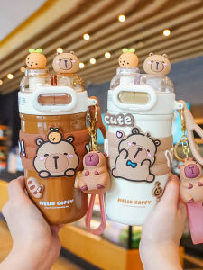 Cốc Nước Giữ Nhiệt Cho Trẻ Em Capibara 316 Thép Không Gỉ Có Van Anh Tay Cho Bé Gái Mẫu Giáo Cốc Đựng Trà Bằng Thép Không Gỉ