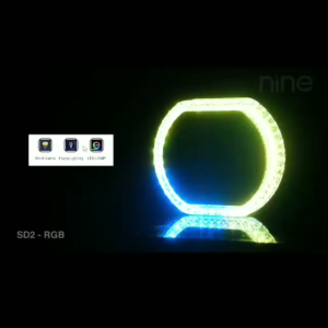 Shroud Projector BiLED Acrylic Angel Eye Akrilik Vinyx Crystal 5D WRGB Projie LED  BMW 3 Inchi Bulat Kristal Mobil Motor