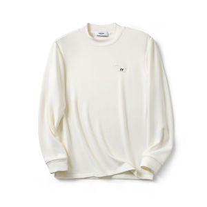 Antibacterial Italian Style Embroidered Half High Collar Sweatshirt Mens Casual Spring Autumn Outerwear Base Shirt