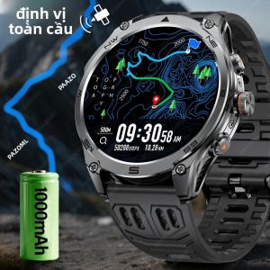 Đồng Hồ Thông Minh Thể Thao GPS Mới 2025 Dành Cho Nam Đèn LED Pin 1000mAh Chống Nước IP68 Thiết Bị Theo Dõi Thể Dục Hỗ Trợ Gọi BT Tương Thích Với HUAWEI