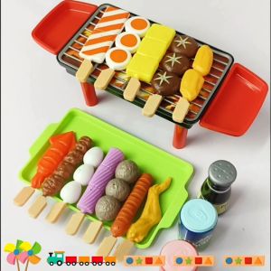 ชุดเตาปิ้งย่างบาร์บีคิวจำลองของเล่นทำอาหาร**ของเล่นอาหารจำลองของเล่นเด็ก**