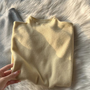 chaqi | Semi-High Neck Knitted Womens Underlayer Top