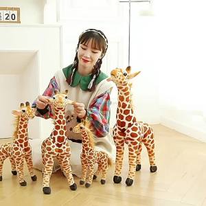 ใหม่จำลองยีราฟของเล่นตุ๊กตาน่ารักกวางตุ๊กตาอุปกรณ์ตกแต่งเด็กชายและเด็กหญิงของขวัญของขวัญวันเกิดของขวัญวันหยุด