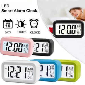 New LED Electronic Digital Backlight LED Display Table Alarm Clock Snooze Thermometer Calendar