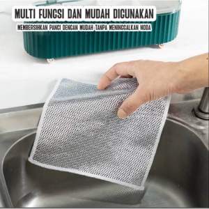 Kain lap dapur Kawat halus untuk membersih panci dan tidak merusak panci kain lap serbaguna