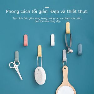 10 cây Móc treo đồ dán tường mini chữ J Y