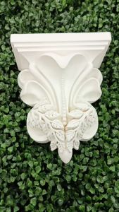 CORBEL B829 | FLORAL DESIGN | WALL CORBEL | WALL DECOR ACCESSORIES | WHITE | MATERIAL PU