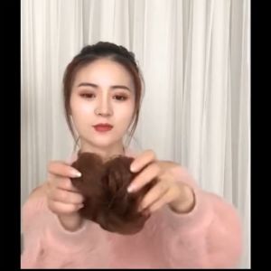 Búi tóc giả nữ thời trang trung niên đẹp cao cấp hàn quốc kiểu búi tóc giả cho mẹ - BÚI TÓC RỐI