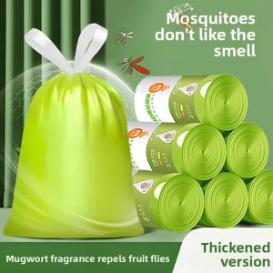 MONLEYTA | Thickened Large Size Mosquito Repellent Kitchen Garbage Bags With Drawstring Student Dormitory Anti-Insect Handheld Home Use