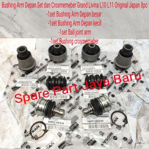 Paket Kaki Kaki Ball joint Bushing Set Cross Member Grand Livina L11 L10 8pc Original japan