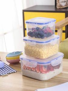Hộp Đựng Thức Ăn Bằng Nhựa Dày Trong Suốt Cho Tủ Lạnh Nhà Bếp Hộp Đựng Đồ Ăn an Toàn Cho Người Lớn Hộp Đựng Thức Ăn Giữ Được Lâu Dài