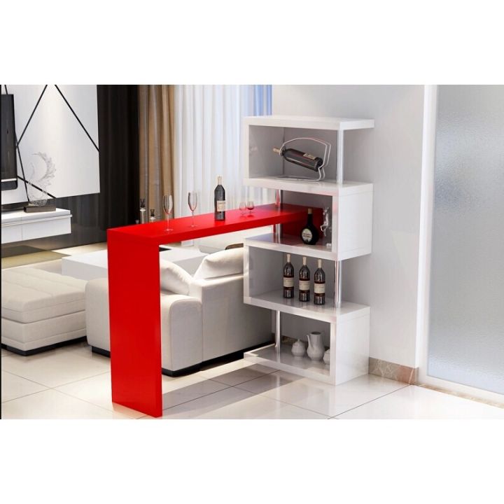 (Ready stock)Home Living Room Wall Bar Counter Rotating Table Computer Table Restaurant Bar