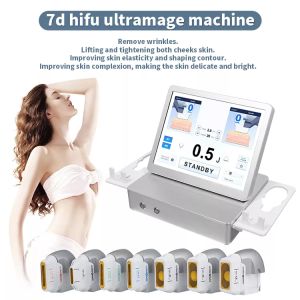 Top selling 7d machine high intensity focused ultrasound Wrinkle Removal Double Chin Remover Sagging Skin Lifting Skin Tighteing Breast Echancement Body Sliming Machine With 7 Free Cartridges