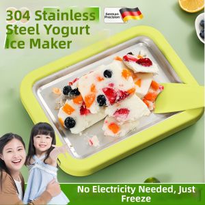 QIAOYANMEI | Yogurt Ice Making Portable Hand-cranked DIY Mini Ice Cream Machine For Kids
