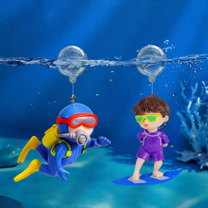Aquarium Decor Fish Tank Floating Cute Decoration Diver Ornaments DIY Toy