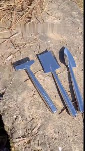 Bộ dụng cụ trồng cây D225CM thép trắng Inox gồm xẻng to cào xẻng nhỏ làm vườn xới đất dễ dàng