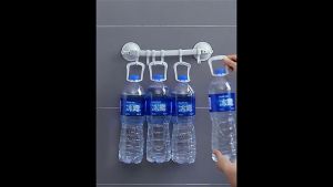 Adjustable 6 Row Hook Seamless Bathroom Towel Hanger Lock Type Hook Strong Suction Cup Kitchen Wall Hanging Holder