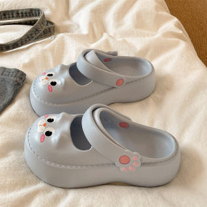 Comfortable Cute Cat Print Slip On Slippers
