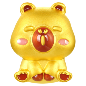Auspicious Full Gold Thinking Bear Charm Hand Chain
