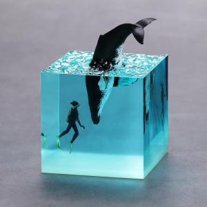 Night Light Whale Resin Ornament