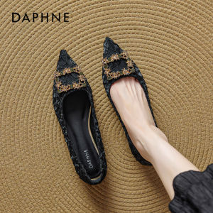 Daphne | Elegant Pointed Toe Summer Flats Soft Sole Buckle Rhinestone Womens Shoes