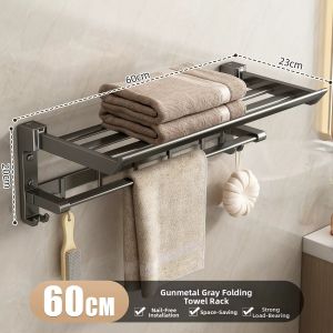 youqin | Bathroom Towel Rack Space Aluminum Wall-mounted Storage Rail