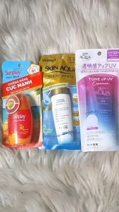 Kem chống nắng Sunplay & Skin Aqua dạng sữa – dưỡng trắng kiềm dầu tone up hàng ngày