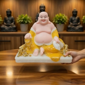 Tượng Phật Di Lặc Áo Phủ Chất Liệu Đá Cao Cấp Mang Đến May Mắn Tài Lộc Phong Thủy Quà Tặng Tân Gia