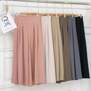 Vintage Tailored Wide Leg Pants Skirt Design Sensation Draping Casual Pants High Waist Straight Cut Spring Summer Womens Fashion