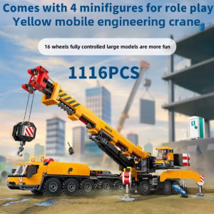 Third Party Compatible Sets City Series Building Blocks 60409 Mobile 16-Wheel Yellow Crane Hoisting machine Childrens Toys Gift