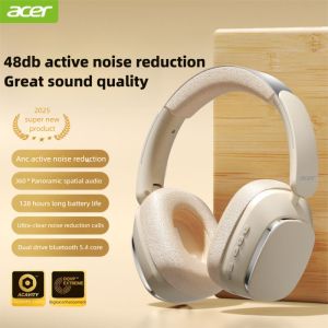 Acer | Acer OHR525 ANC Bluetooth Headphones Active Noise Cancelling Earphones Surround Sound Headsets with HD Mic ENC-Calling 1000mAh