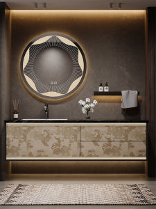 DIPURUI | Designer Hotel Style Italian Luxe Stone Bathroom Cabinet Combination