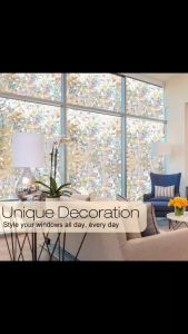 Privacy Stained Glass Window Film Non-Adhesive Frosted Glass Sticker Film Matte Decorative Static for Home