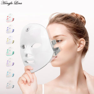 Hengfa Lina USB Charge 7 Colors LED Face Skin Care Mask Facial Mask LED Photon Therapy Skin Rejuvenation Whitening Anti Acne Wrinkle Removal