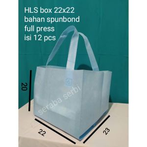 tas hls box 22x22 tas spunbond tas besek tas hajatan tas kotak nasi tas box nasi